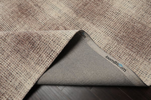 LoomBloom Multi Size Ivory Hand Hooked Modern & Contemporary Plaid Wool Oriental Area Rug