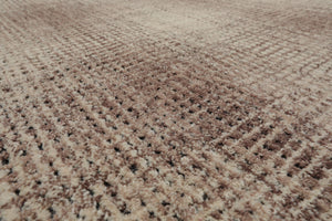 LoomBloom Multi Size Ivory Hand Hooked Modern & Contemporary Plaid Wool Oriental Area Rug