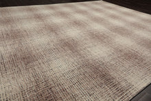 LoomBloom Multi Size Ivory Hand Hooked Modern & Contemporary Plaid Wool Oriental Area Rug