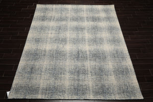 LoomBloom Multi Size Ivory Hand Hooked Modern & Contemporary Plaid Wool Oriental Area Rug