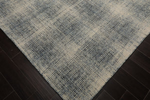 LoomBloom Multi Size Ivory Hand Hooked Modern & Contemporary Plaid Wool Oriental Area Rug