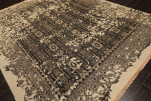 8x10 Beige, Charcoal, Taupe Color Hand Knotted Soumak Wool Traditional Oriental Rug