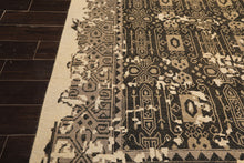 8x10 Beige, Charcoal, Taupe Color Hand Knotted Soumak Wool Traditional Oriental Rug
