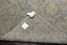 8x10 Aqua, Tan, Color Hand Loomed Tibetan Wool Transitional Oriental Rug