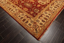 8x10 Rust, Light Gold, Caramel Color Hand Knotted Oushak Wool Traditional Oriental Rug