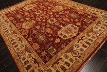 8x10 Rust, Light Gold, Caramel Color Hand Knotted Oushak Wool Traditional Oriental Rug