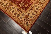 8x10 Rust, Light Gold, Caramel Color Hand Knotted Oushak Wool Traditional Oriental Rug