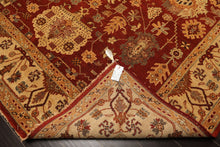 8x10 Rust, Light Gold, Caramel Color Hand Knotted Oushak Wool Traditional Oriental Rug