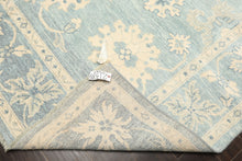 8x10 Aqua, Ivory, Celadon Color Hand Knotted Oushak Wool Traditional Oriental Rug