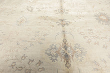 8x10 Ivory, Taupe, Gray Color Hand Knotted Oushak Bamboo Silk Traditional Oriental Rug