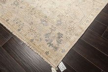 8x10 Ivory, Taupe, Gray Color Hand Knotted Oushak Bamboo Silk Traditional Oriental Rug