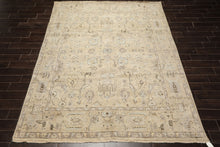 8x10 Beige, Gray, Taupe Color Hand Knotted Oushak Wool Transitional Oriental Rug