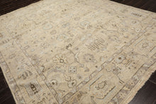 8x10 Beige, Gray, Taupe Color Hand Knotted Oushak Wool Transitional Oriental Rug