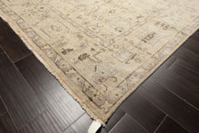 8x10 Beige, Gray, Taupe Color Hand Knotted Oushak Wool Transitional Oriental Rug