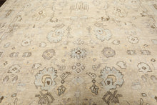 8x10 Beige, Gray, Taupe Color Hand Knotted Oushak Wool Transitional Oriental Rug