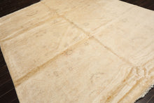 8x10 Beige, Gray, Tan Color Hand Knotted Oushak Wool Transitional Oriental Rug