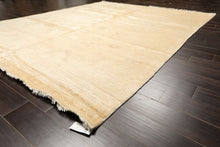 8x10 Beige, Gray, Tan Color Hand Knotted Oushak Wool Transitional Oriental Rug