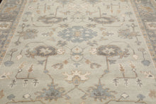 8x10 Gray, Beige, Tan Color Hand Knotted Turkish Oushak 100% Wool Traditional Oriental Rug