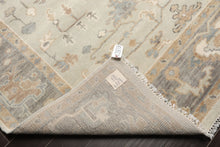 8x10 Gray, Beige, Tan Color Hand Knotted Turkish Oushak 100% Wool Traditional Oriental Rug