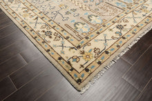 8x10 Gray, Taupe, Ivory Color Hand Knotted Oushak Wool Traditional Oriental Rug