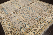 8x10 Gray, Taupe, Ivory Color Hand Knotted Oushak Wool Traditional Oriental Rug