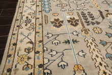 8x10 Gray, Taupe, Ivory Color Hand Knotted Oushak Wool Traditional Oriental Rug