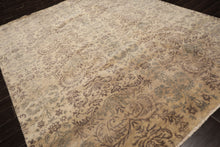 8x10 Beige, Taupe, Slate Color Hand Knotted Oushak Wool Transitional Oriental Rug