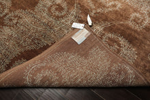 Multi Size Mocha Aqua Color Hand Knotted Tibetan Wool & silk Transitional Oriental Rug