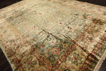 9x12 Sage, Beige, Rose Color Hand Knotted Oushak 100% Bamboo Silk Traditional Oriental Rug