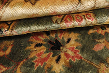 9x12 Sage, Beige, Rose Color Hand Knotted Oushak 100% Bamboo Silk Traditional Oriental Rug