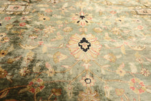 9x12 Sage, Beige, Rose Color Hand Knotted Oushak 100% Bamboo Silk Traditional Oriental Rug
