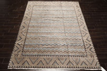 8x10 Taupe, Brown, Slate Color Hand Knotted Oushak Wool Modern & Contemporary Oriental Rug