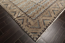 8x10 Taupe, Brown, Slate Color Hand Knotted Oushak Wool Modern & Contemporary Oriental Rug