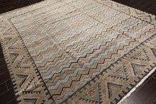 8x10 Taupe, Brown, Slate Color Hand Knotted Oushak Wool Modern & Contemporary Oriental Rug