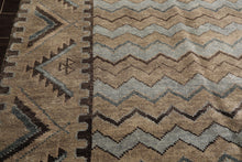 8x10 Taupe, Brown, Slate Color Hand Knotted Oushak Wool Modern & Contemporary Oriental Rug