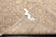 8x10 Taupe, Beige, Color Hand Knotted Chobi Peshawar Wool Transitional Oriental Rug