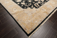 8x10 Black, Caramel, Taupe Color Hand Knotted Oushak Wool Traditional Oriental Rug