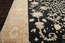 8x10 Black, Caramel, Taupe Color Hand Knotted Oushak Wool Traditional Oriental Rug