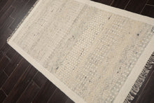3x5 Ivory, Gray, Color Hand Woven Tribal Wool Modern Oriental Rug