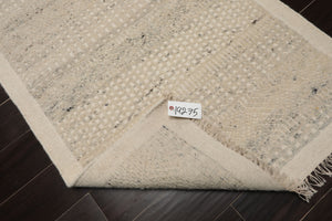 3x5 Ivory, Gray, Color Hand Woven Tribal Wool Modern Oriental Rug