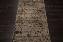 Runner Taupe, Gray, Beige Color Hand Knotted Oushak Wool Modern Oriental Rug