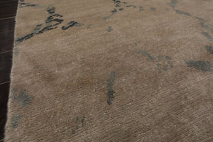 3x5 Beige, Gray, Slate Color Hand Knotted Tibetan Bamboo Silk Modern Oriental Rug