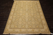8x10 Lime, Beige, Mocha Color Hand Knotted Soumak Wool Traditional Oriental Rug
