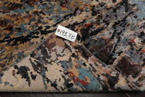 3x5 Beige, Brown, Gray Color Hand Knotted Tibetan Wool Contemporary Oriental Rug