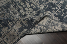 3x5 Blue, Slate, Gray Color Hand Knotted Tibetan Wool and Silk Contemporary Oriental Rug