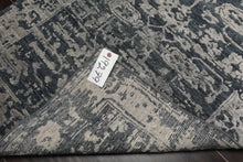 3x5 Blue, Slate, Gray Color Hand Knotted Tibetan Wool and Silk Contemporary Oriental Rug