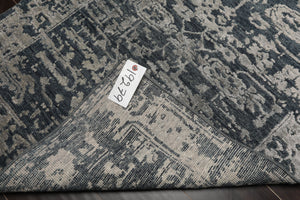 3x5 Blue, Slate, Gray Color Hand Knotted Tibetan Wool and Silk Contemporary Oriental Rug