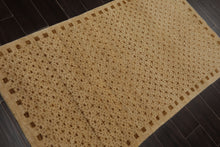 3x5 Beige, Gold, Brown Color Hand Knotted Gabbeh Wool Modern Oriental Rug