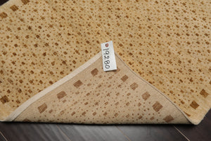 3x5 Beige, Gold, Brown Color Hand Knotted Gabbeh Wool Modern Oriental Rug