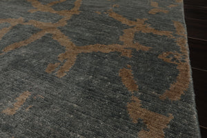 3x5 Blue, Baige, Slate Color Hand Knotted Tibetan Wool Modern Oriental Rug